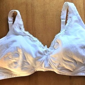 White Cotton Bra 48D Q-T New